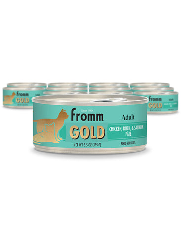 Fromm Gold Adult Chicken, Duck, & Salmon Pâté Cat Food (5.5 oz, Single Can)