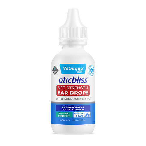 Vetnique Labs Oticbliss Vet-Strength Pet Ear Drops with MicroSilver BG™ (1.8 oz)