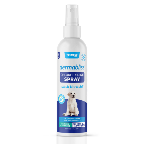 Vetnique Labs Dermabliss™ Anti-Bacterial & Anti-Fungal Chlorhexidine Antiseptic Spray (8 oz)