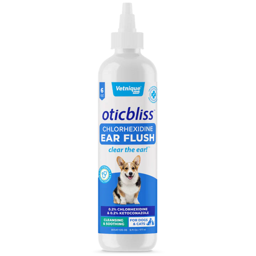 Vetnique Labs Oticbliss Anti-Bacterial & Anti-Fungal Chlorhexidine Ear Flush