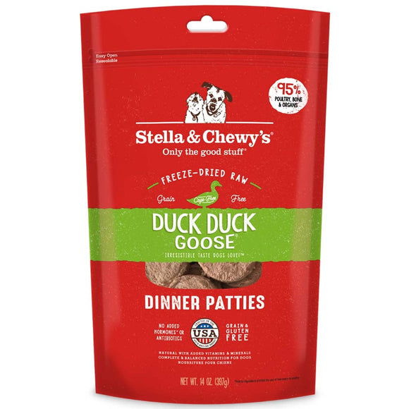 Stella & Chewy's Freeze-Dried Raw Dinner Patties for Dogs - Duck Duck Goose Recipe