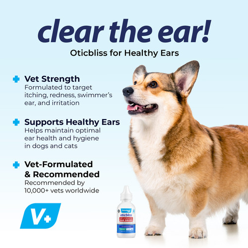 Vetnique Labs Oticbliss Vet-Strength Pet Ear Drops with MicroSilver BG™ (1.8 oz)