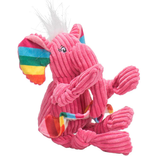 HuggleHounds Rainbow Elephant Knottie™ Dog Toy