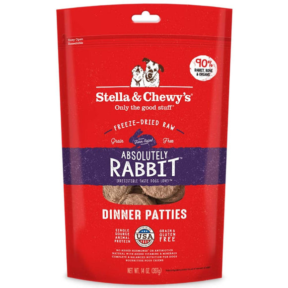 Stella & Chewy's Freeze-Dried Raw Dinner Patties For Dogs - Absolutely Rabbit Recipe