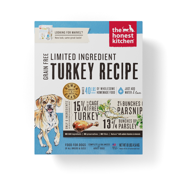 The Honest Kitchen Limited Ingredient Turkey Recipe Dehydrated Dog Food