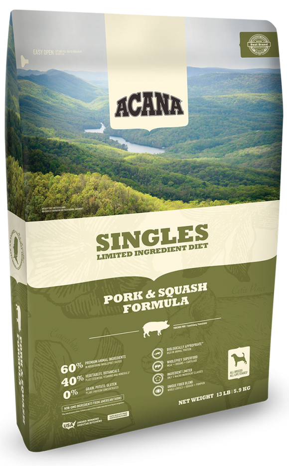 ACANA Singles Limited Ingredient Pork & Squash Recipe Dry Dog Food