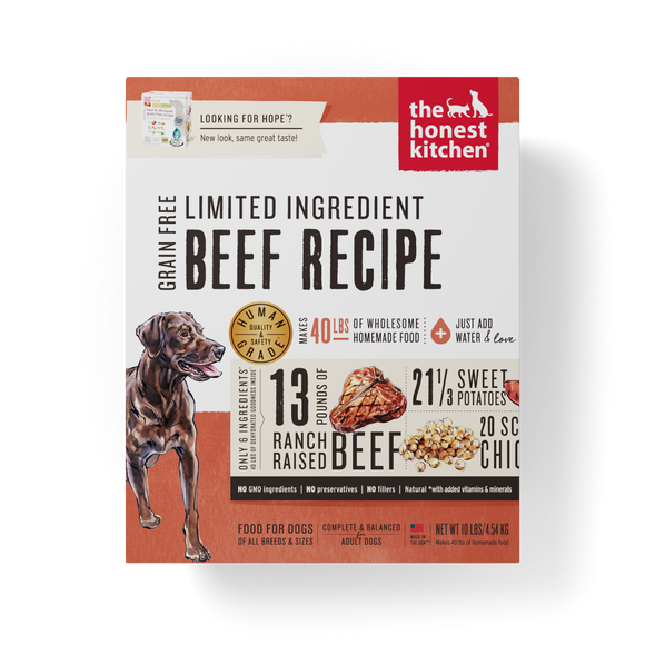 The Honest Kitchen Limited Ingredient Beef Recipe Dehydrated Dog Food