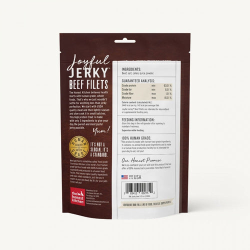 The Honest Kitchen Grain Free Joyful Jerky Beef Filets Dog Treats