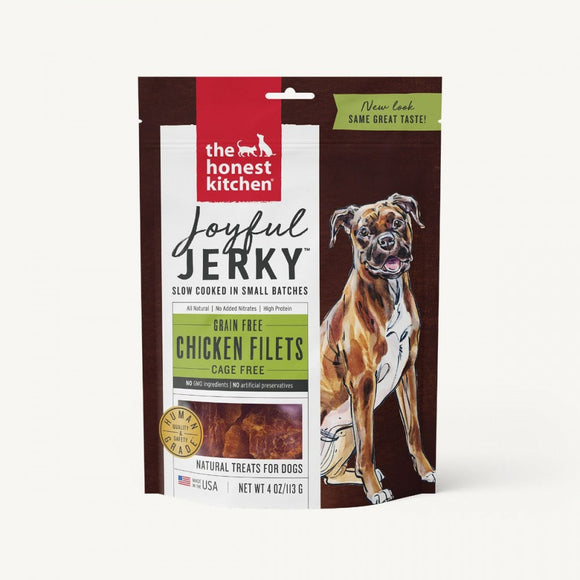 The Honest Kitchen Grain Free Joyful Jerky Chicken Filets Dog Treats