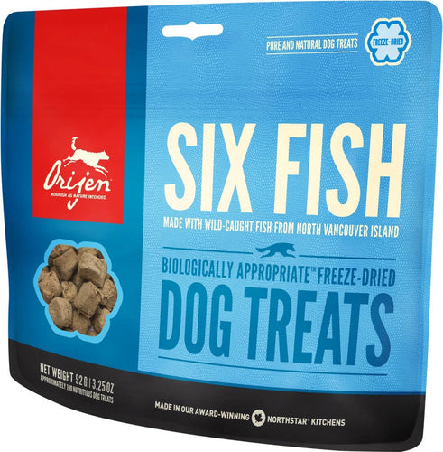 ORIJEN Grain Free Six Fish Freeze Dried Dog Treats