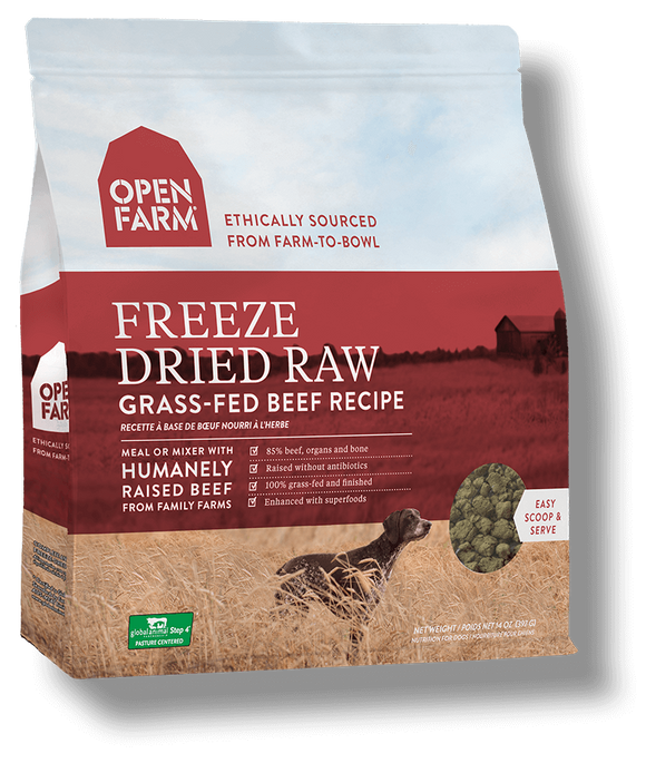 Open Farm Grass-Fed Beef Freeze Dried Raw Dog Food