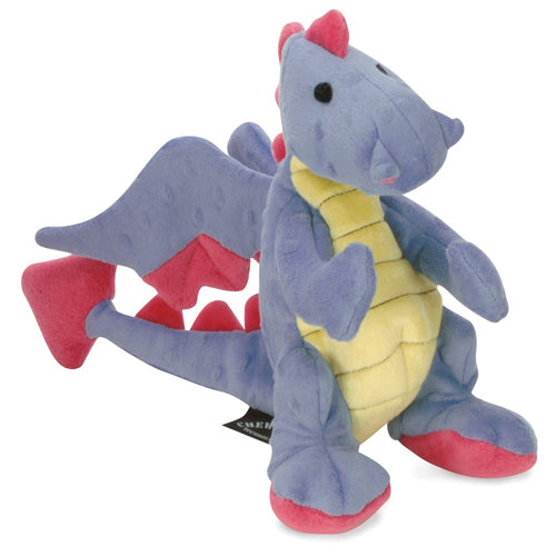 GODOG DRAGONS DURABLE PLUSH SQUEAKER DOG TOY