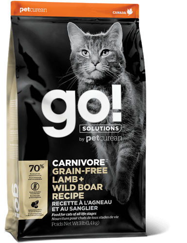 Petcurean GO! Solutions Carnivore Grain Free Lamb & Wild Boar Recipe Dry Cat Food