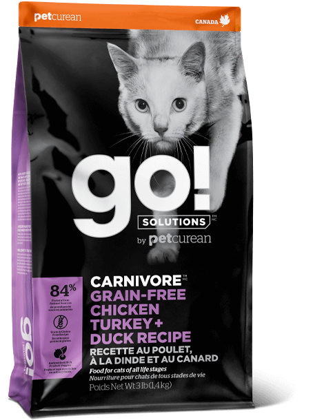 Petcurean Go! Carnivore Grain Free Chicken, Turkey, & Duck Recipe Dry Cat Food