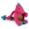 GODOG DRAGONS DURABLE PLUSH SQUEAKER DOG TOY