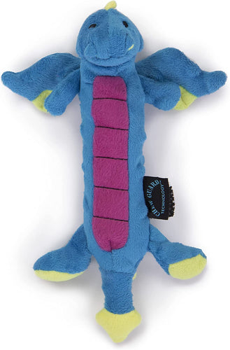 GODOG DRAGON SKINNY DURABLE PLUSH DOG TOY