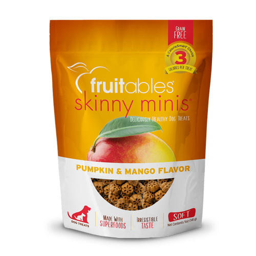 Fruitables Chewy Skinny Minis Pumpkin Mango Flavor Dog Treats