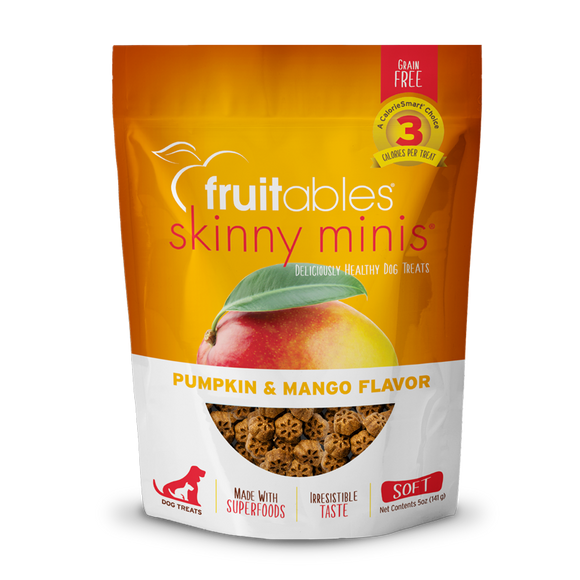 Fruitables Chewy Skinny Minis Pumpkin Mango Flavor Dog Treats