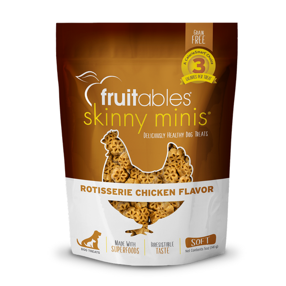 Fruitables Skinny Minis Rotisserie Chicken Flavor Soft & Chewy Dog Treats