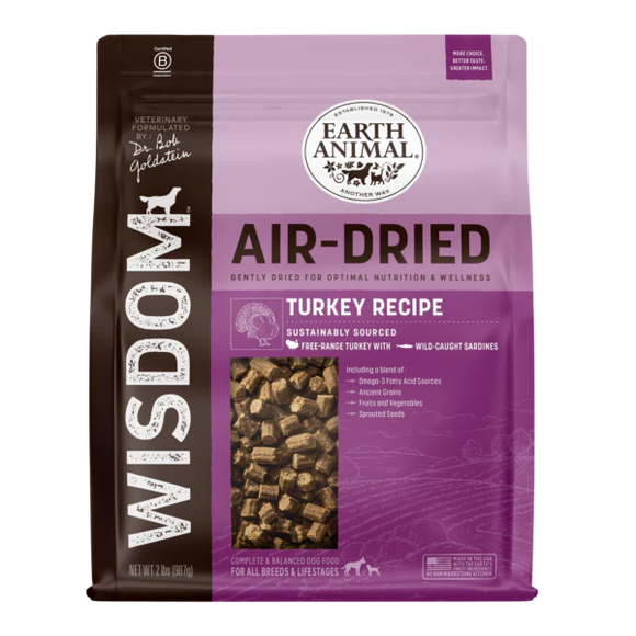 Earth Animal Dr. Bob Goldstein’s Wisdom® Dog Food – Air-Dried Turkey Recipe