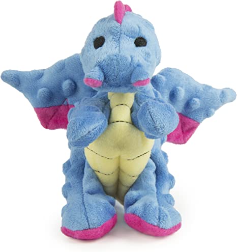 GODOG DRAGONS DURABLE PLUSH SQUEAKER DOG TOY