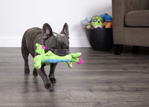 GODOG DRAGON SKINNY DURABLE PLUSH DOG TOY