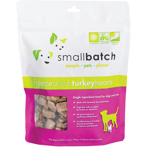 Small Batch Freeze Dried Turkey Heart Cat and Dog Treats