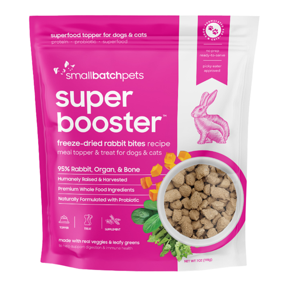 Smallbatch Freeze Dried Super Booster Rabbit Recipe for Dogs and Cats