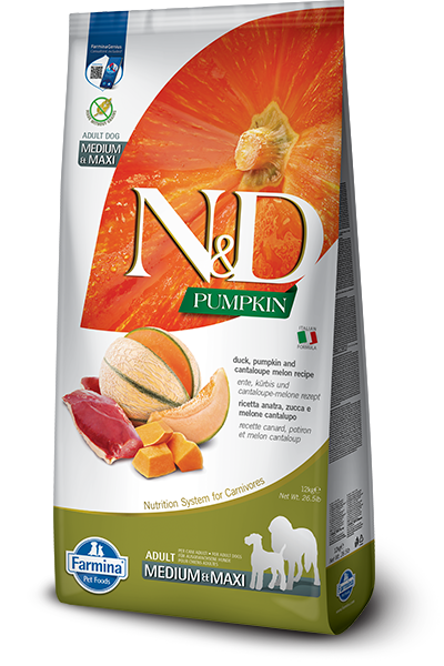 Farmina N&D Pumpkin Grain-Free Canine Duck & Cantaloupe Melon Adult Medium & Maxi