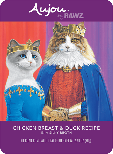 RAWZ Aujou Chicken Breast & Duck Recipe Cat Wet Food (2.46 oz. Pouches)