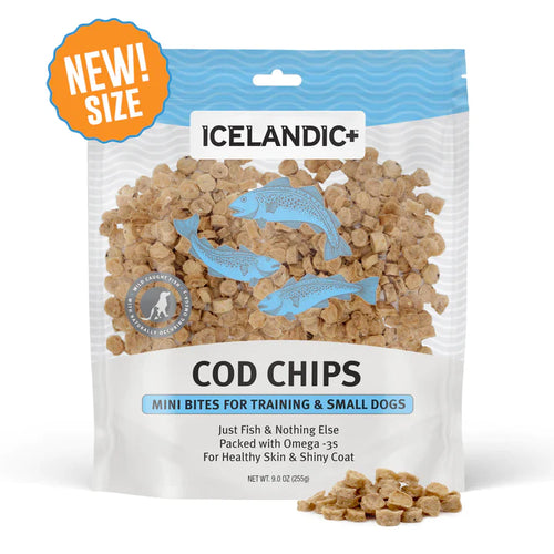 Icelandic+ Mini Cod Fish Chip Treats for Training & Small Dogs