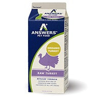 Answers Frozen Raw Detailed Turkey Dog Food