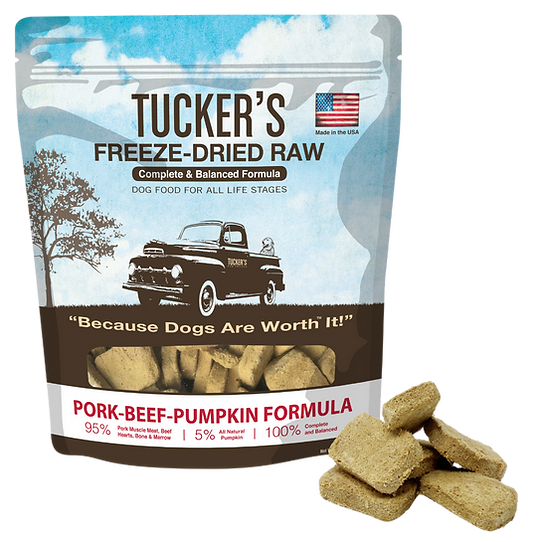 Tucker's Raw Frozen Freeze Dried Raw Pork-Beef-Pumpkin Formula Dog Food