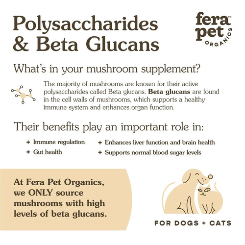 Fera Organic Mushrooms Immune Support for Dogs & Cats