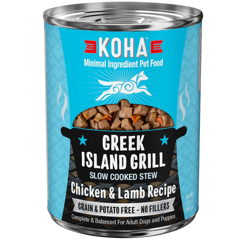 Koha Greek Island Grill Slow Cooked Stew Chicken and Lamb for Dogs