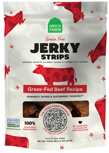 Open Farm Grain-Free Grass-Fed Beef Jerky Strips