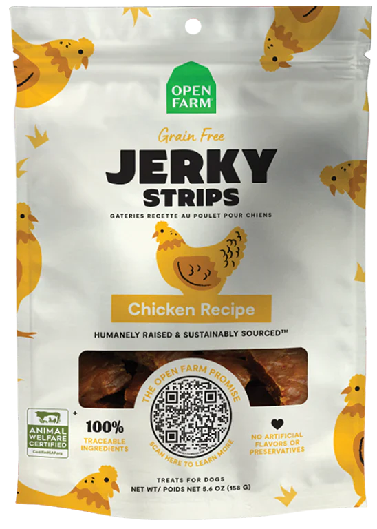 Open Farm Grain-Free Chicken Jerky Strips Dog Treats