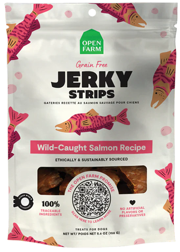 Open Farm Grain-Free Wild-Caught Salmon Jerky Strips