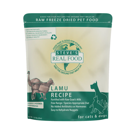 Steve's Freeze Dried Lamu Recipe Dog Food