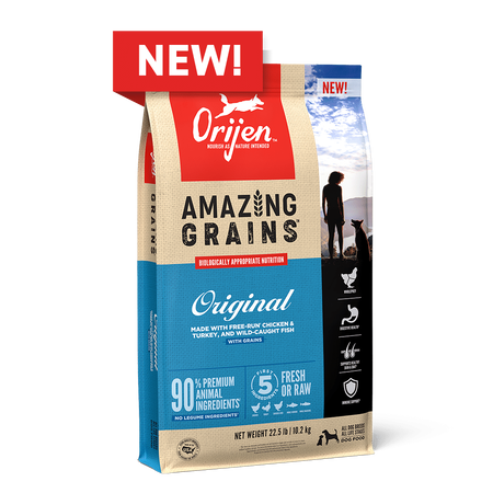 ORIJEN Amazing Grains Original High Protein Dry Dog Food