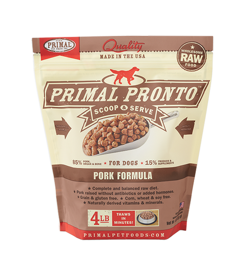 Primal Pronto Canine Frozen Raw Pork 4#