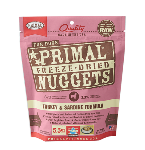 Primal Canine Freeze Dried Turkey & Sardine