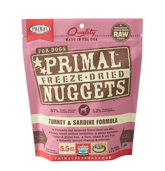 Primal Canine Freeze Dried Turkey & Sardine