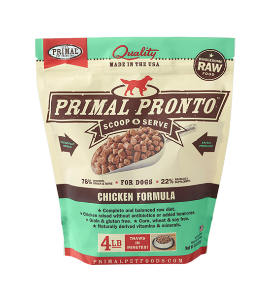 Primal Pronto Canine Frozen Raw Chicken 4#