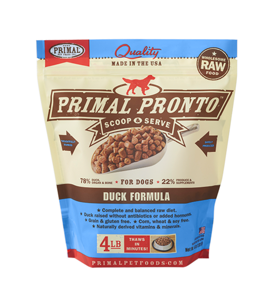 Primal Pronto Canine Frozen Raw Duck 4#