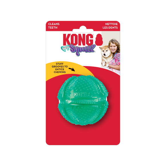 KONG Dental Squeezz Ball Dog Toy