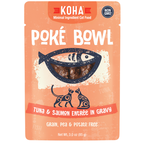 Koha Poké Bowl Tuna & Salmon Entrée in Gravy for Cats (3-oz)