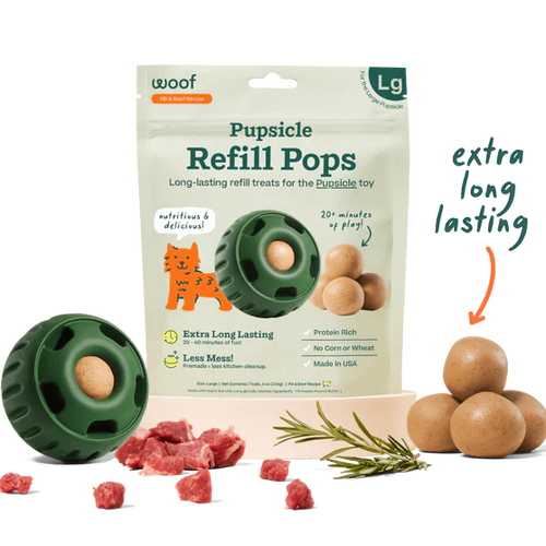 Woof Pupsicle Refill Pops Peanut Butter & Beef Recipe