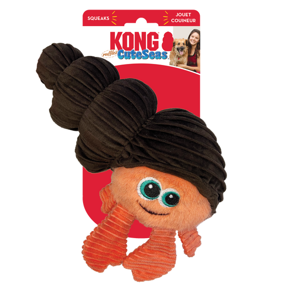 Kong Cuteseas Rufflez Dog Toy Hermit Crab SM/MD