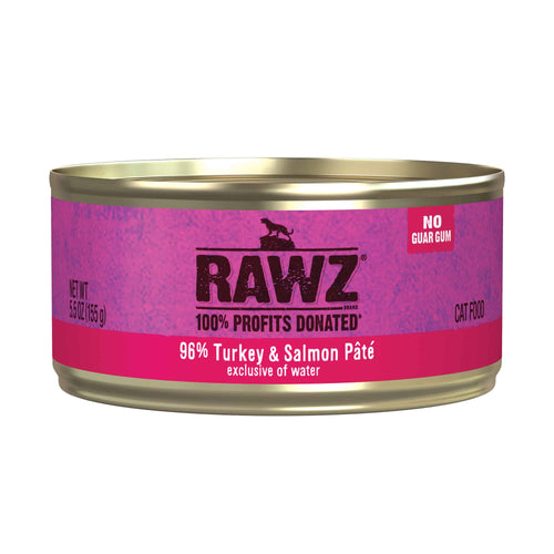 RAWZ 96% Turkey & Salmon Pate Canned Cat Food